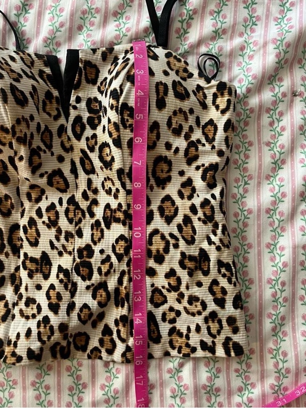 Guess Leopard-Print Bustier Cami with Black Straps - Picture 5 of 6